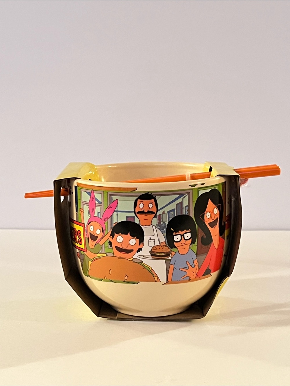 Bob's Burgers Ramen Bowl Set with Chopsticks and Spoon - Picture 7 of 8